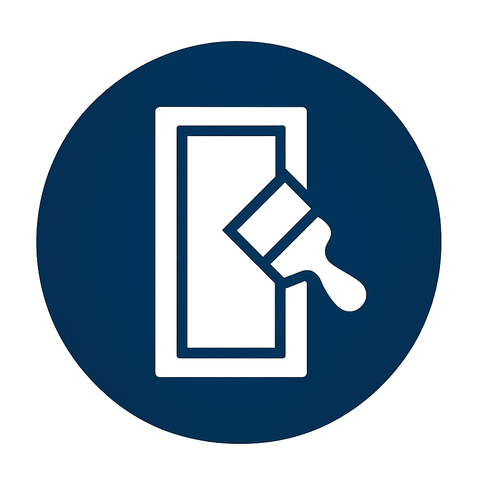 Door and paint brush icon - leads to services page