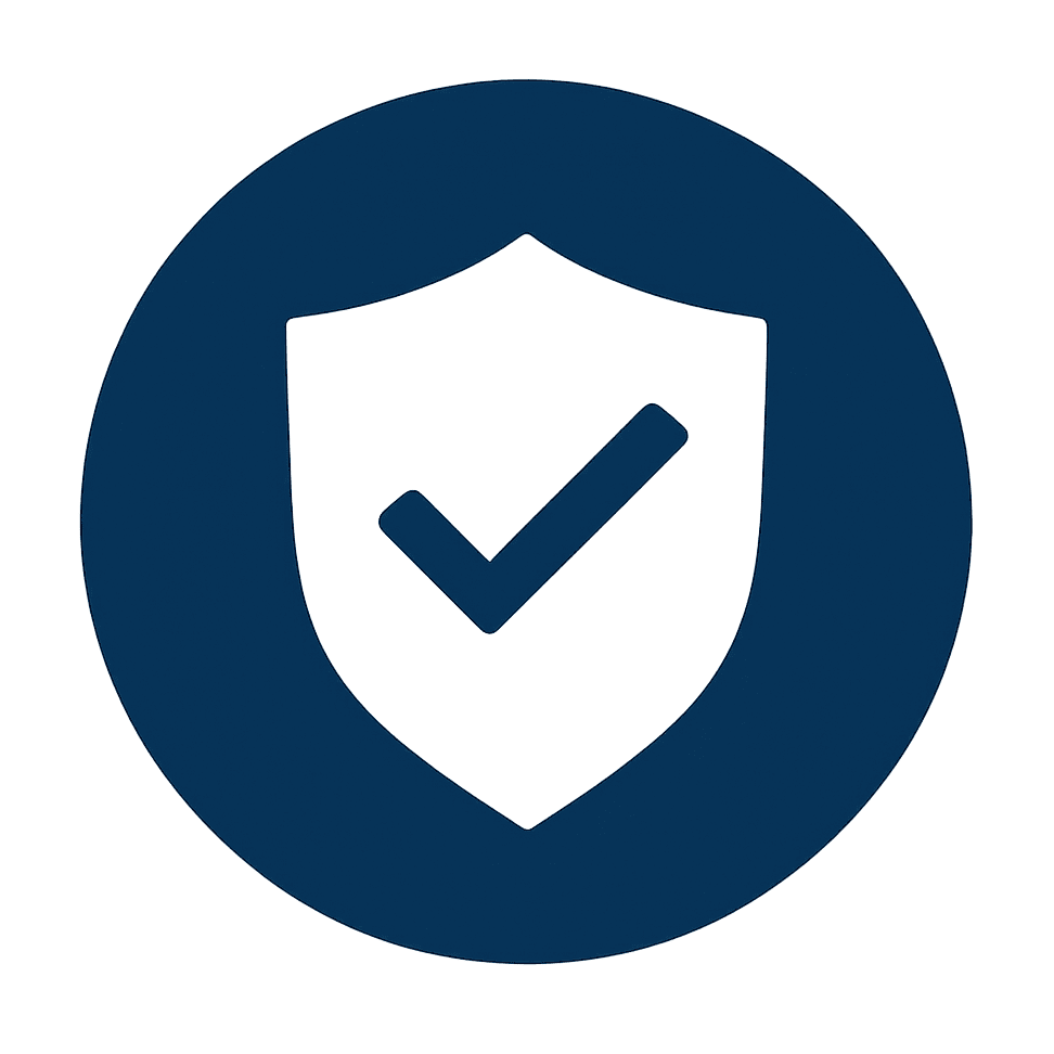 checkmark in a shield icon representing reliability